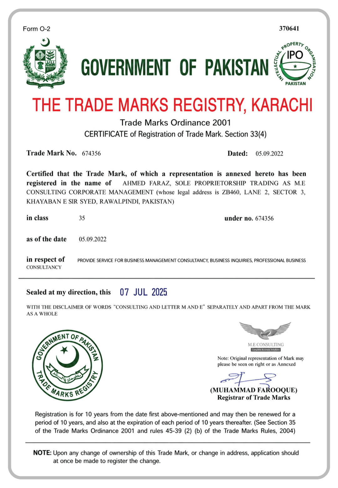 Compliance and corporate credentials after setup